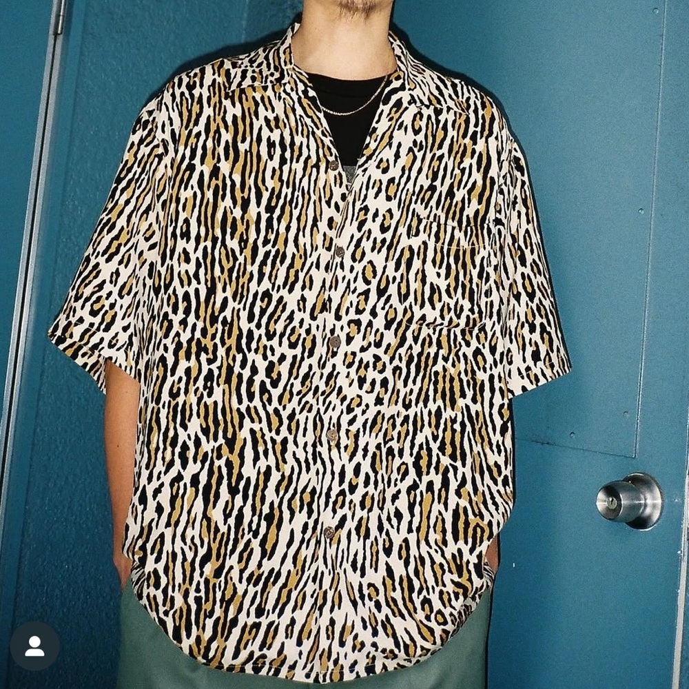 Wacko Maria The Guilty Parties Leopard Print Hawaiian Shirt